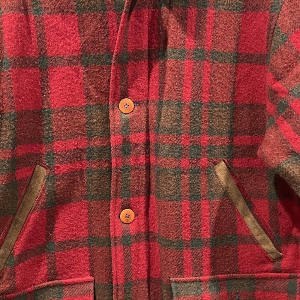 L.L BEAN PLAID ZIP VINTAGE COAT - Picture 3 of 15